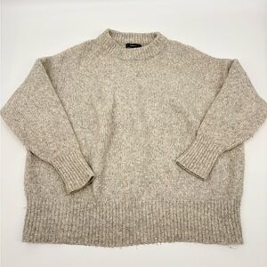 Zara | women’s oversized Cozy Beige & grey Knit Sweater